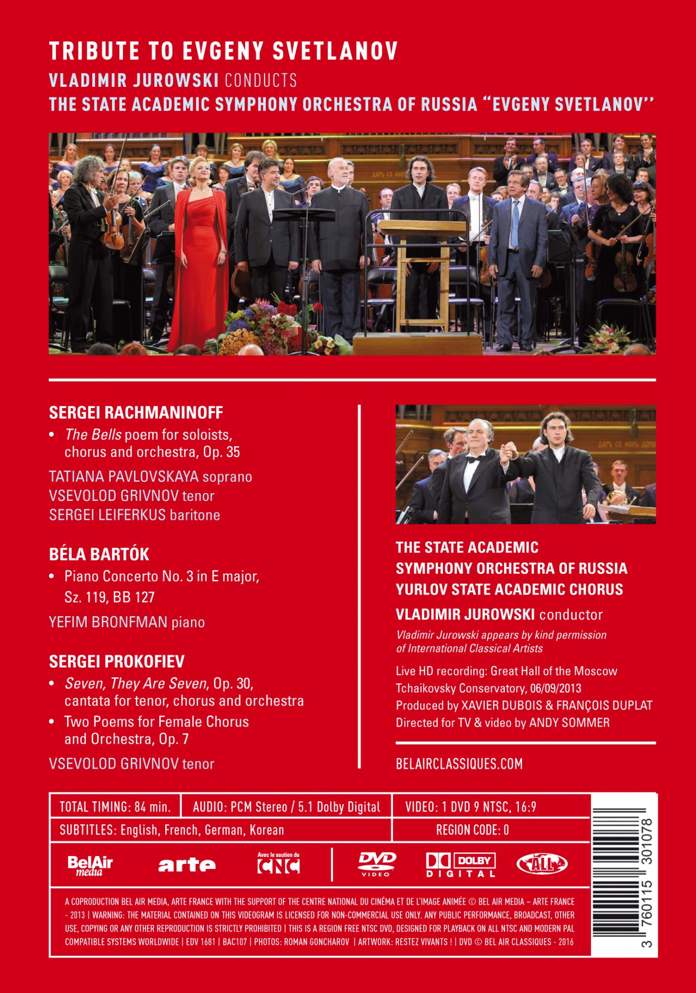 Vladimir Jurowski : Tribute to Svetlanov [DVD] | BelAir